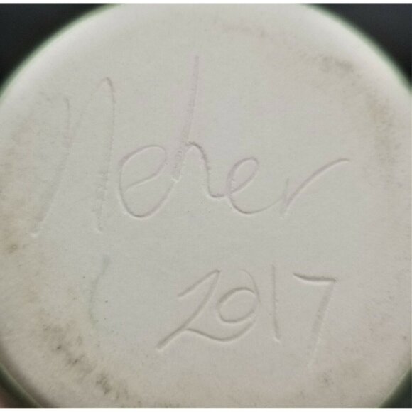 Clay In Motion Pottery Misty Green Neher Coffee Cup Handwarmer Mug Oregon 2017 - Picture 7 of 7